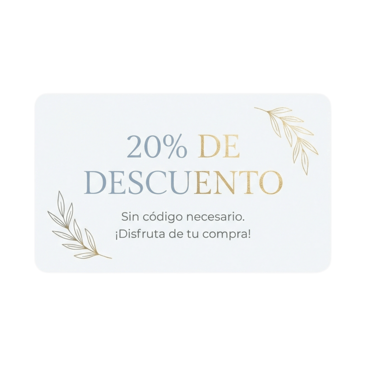 Cupón del 20% en tu segunda compra