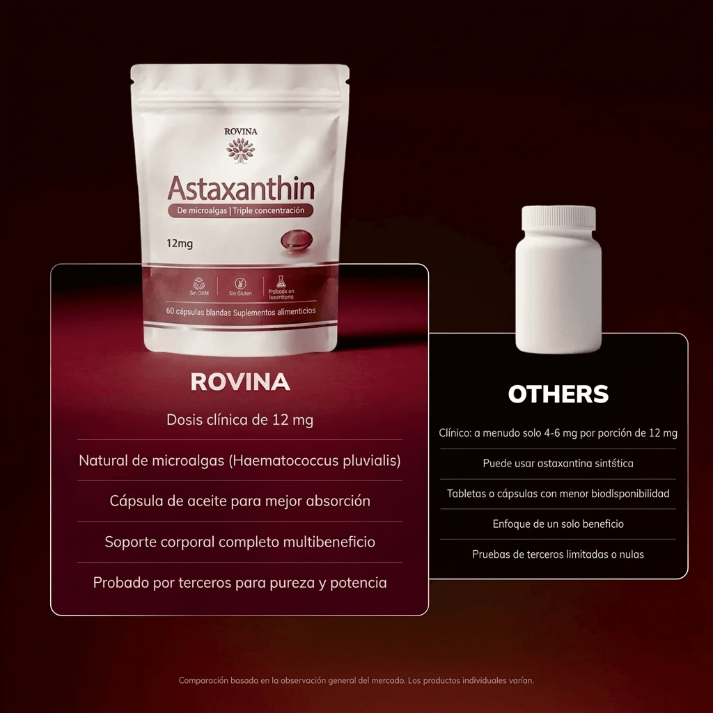Astaxantina: el antioxidante más potente de la naturaleza para el bienestar integral del cuerpo y la protección celular.
