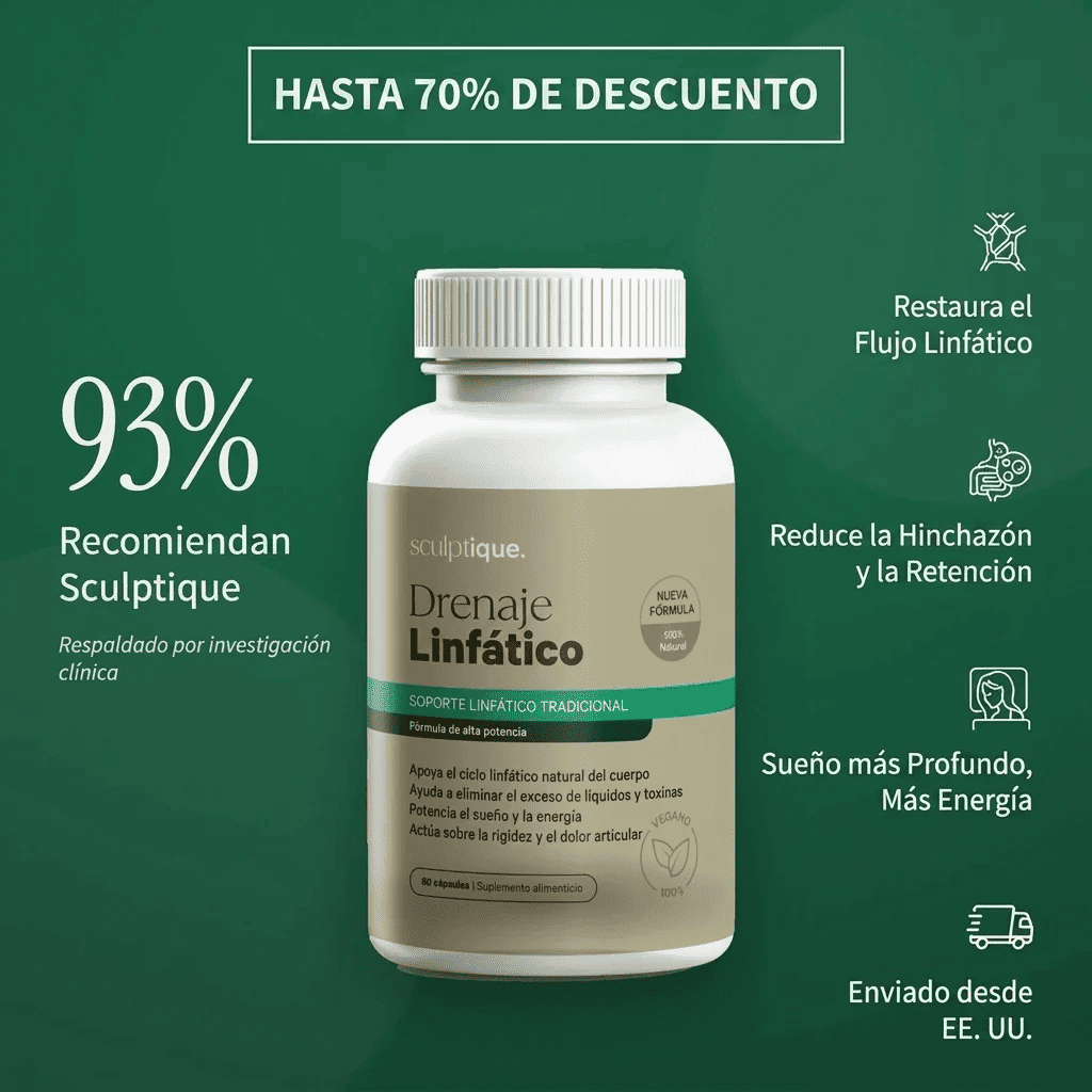 Nueva fórmula de máxima potencia: cápsulas de drenaje linfático de Sculptique™