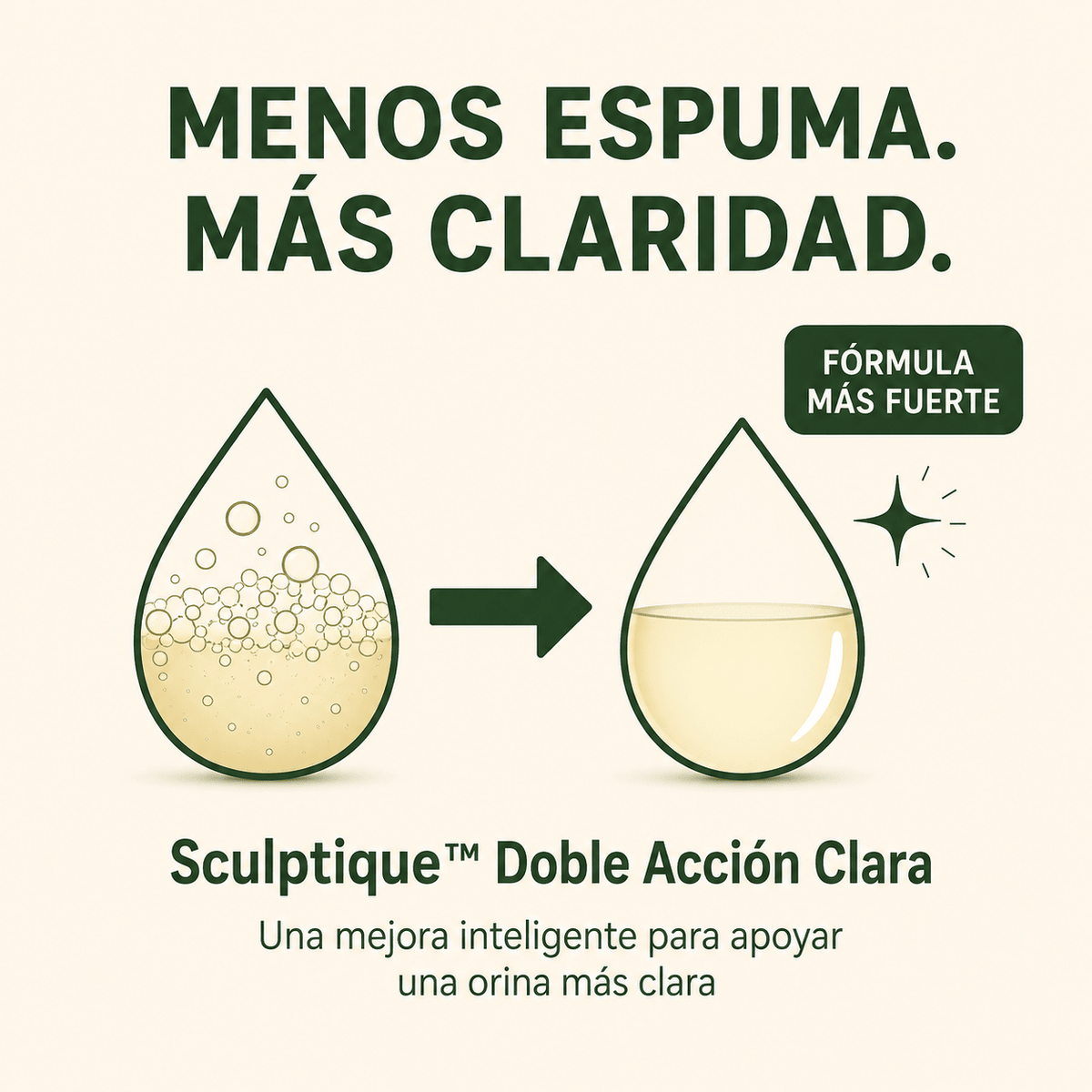 MENOS ESPUMA. MÁS CLARIDAD. - Upper