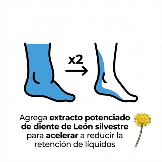 Extracto potenciado de diente de León silvestre para acelerar x2 a reducir la retención de líquidos - Upper
