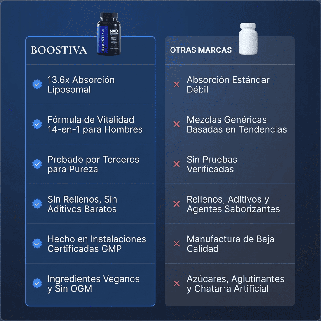Fórmula de máxima potencia: NAD+ liposomal para hombres - Upper