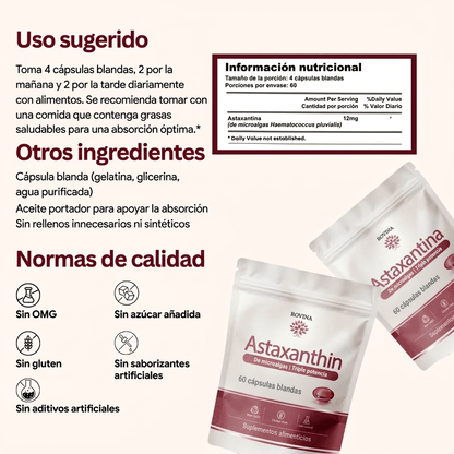 Astaxantina: el antioxidante más potente de la naturaleza para el bienestar integral del cuerpo y la protección celular.