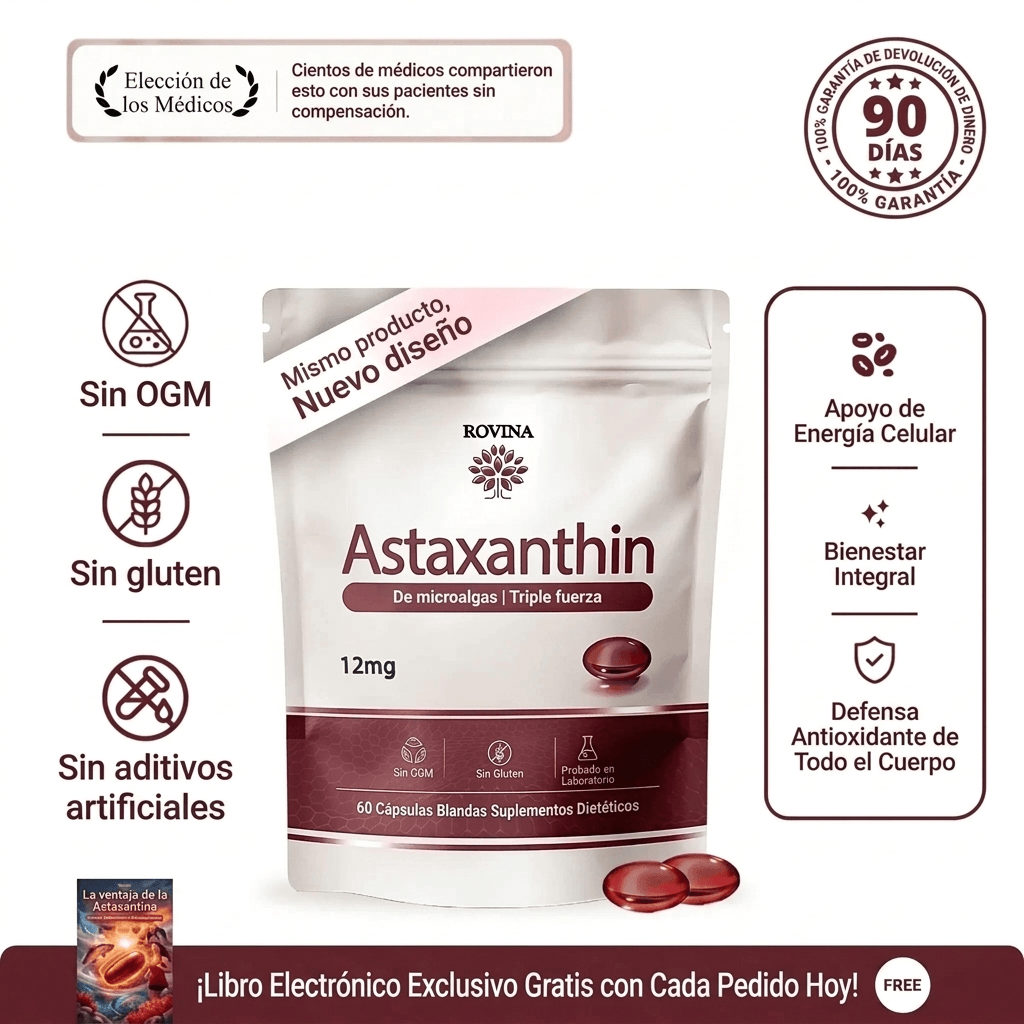 Astaxantina: el antioxidante más potente de la naturaleza para el bienestar integral del cuerpo y la protección celular.