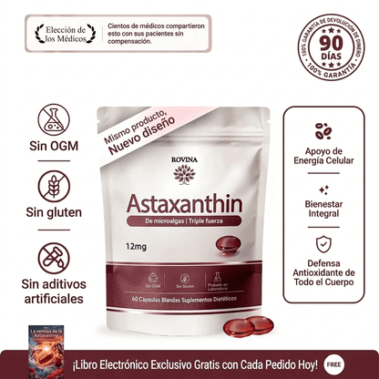 Astaxantina: el antioxidante más potente de la naturaleza para el bienestar integral del cuerpo y la protección celular.