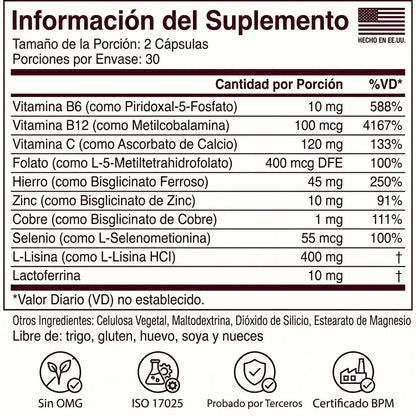 Soporte de ferritina™ Cabello visible en 30 días.