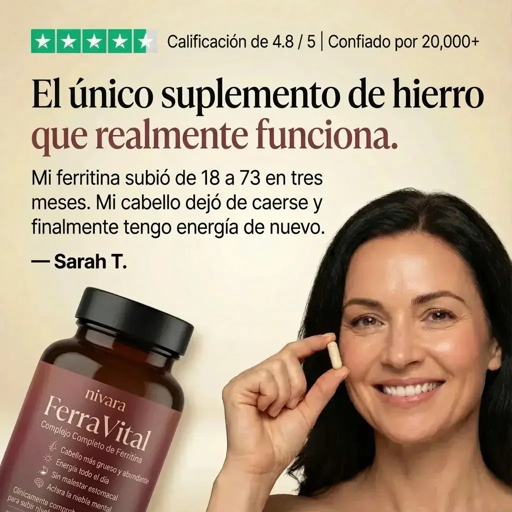 Soporte de ferritina™ Cabello visible en 30 días.