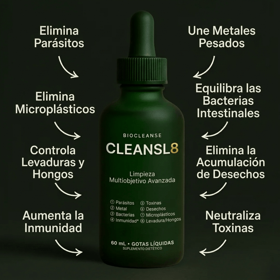 Limpieza corporal completa definitiva para eliminar parásitos, metales y microplásticos.