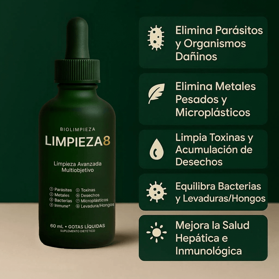 Limpieza corporal completa definitiva para eliminar parásitos, metales y microplásticos.