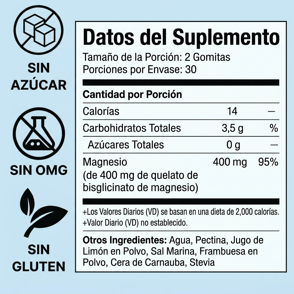 Gomitas de bisglicinato de magnesio