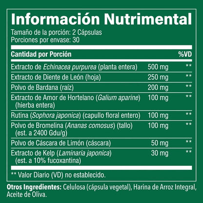 informacion nutricional