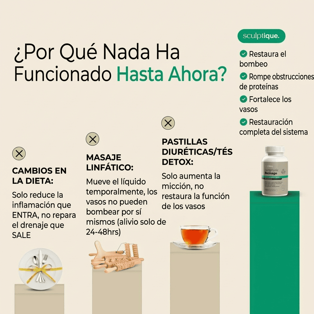 Nueva fórmula de máxima potencia: cápsulas de drenaje linfático de Sculptique™ - Upper
