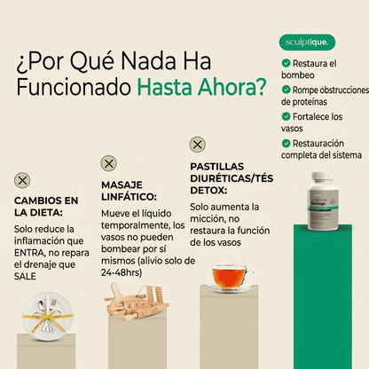 Nueva fórmula de máxima potencia: cápsulas de drenaje linfático de Sculptique™ - Upper